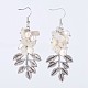 Natural Mixed Stone Beads Dangle Earrings EJEW-JE02708-2