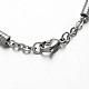 304 Stainless Steel Cable Chain Bracelets BJEW-M125-02-3