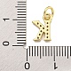 Буквица из латуни с подвесками из кубического циркония KK-Q814-26K-G-3