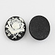 Flower Cameo Oval Resin Cabochons CRES-S245-33-1
