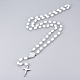 Collares de cuentas de rosario de 304 acero inoxidable NJEW-F240-01P-2