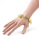 Bracelet à breloques en résine et acrylique citron & feuille & fleur BJEW-TA00210-4