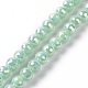 Chapelets de perles en verre opaque de couleur unie GLAA-E036-10D-1