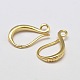Brass Earring Hooks KK-L137-02G-NR-2