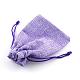 黄麻布ラッピングポーチ巾着袋  紫色のメディア  13.5~14x9.5~10cm ABAG-Q050-10x14-03-3