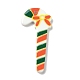 印刷されたアクリルパーツ  クリスマスのために  キャンディの杖模様  34x15x2mm  穴：1.6mm MACR-F072-10A-1