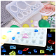 OLYCRAFT 56pcs Cabochons Resin Molds Silicone Pendant Resin Mould for Jewelry Crystal Bracelet Jewelry casting Mold- Square DIY-OC0002-02-4