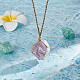 arricraft 1 Pc Natural Amethyst Necklace NJEW-AB00004-4