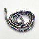 Electroplate Non-magnetic Synthetic Hematite Beads Strands G-J216C-10-2