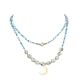 2Pcs 2 Style Glass Seed Beaded Necklaces NJEW-JN04379-4