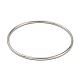 304 brazalete liso simple de acero inoxidable para mujer BJEW-F461-01C-P-2