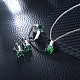 Ensembles de bijoux en verre en laiton de mode écologique SJEW-AA00065-01-2