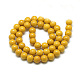 Synthetic Ocean White Jade Beads Strands G-S254-6mm-B04-3