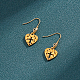Superfindings 40 pz argento dorato ottone orecchino ganci orecchino in metallo ganci filo orecchio filo per orecchino fai da te fare 17x16x5mm KK-FH0001-12-RS-6
