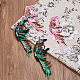 スーパーファインディング 2 個鳥ビーズアップリケパッチグリーン刺繍縫製装飾パッチラインストーン不織布衣装アクセサリー衣類修理クラフト 175 ミリメートル DIY-WH0409-52B-4