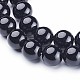 Natural Black Onyx Round Beads Strands X-GSR12mmC097-2