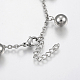 304 Stainless Steel Anklets AJEW-G016-01P-3