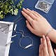 Kit de bricolage de bracelets à graver Unicraftale comprenant des étiquettes vierges à graver rectangulaires STAS-UN0039-30-2