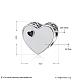 925 corazón de ley de esmalte plata abalorios europeos STER-BB15842-A-3