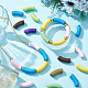 PH PandaHall 115pcs Acrylic Bracelet Tube Beads Rainbow Colors Curved Tube Beads 1.4