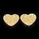 Perline a forma di cuore in lega dorata senza nichel e senza piombo PALLOY-J218-038G-1