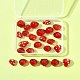 25 шт. 6 стиля бусины ручной работы в виде клубники в технике лэмпворк 3D LAMP-FS0001-19-8