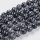 Chapelets de perles de flocon de neige en obsidienne naturelle X-G-G515-10mm-01-1