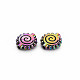 Rack Plating Rainbow Color Alloy Beads PALLOY-S180-370-3