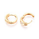 Латунные серьги-кольца из прозрачного кубического циркония EJEW-T048-46G-3