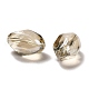 真珠光沢のあるクリスタルガラスの楕円形ビーズ  パール光沢メッキ  ダークカーキ  21x13mm  穴：1mm X-EGLA-F026-D02-1
