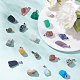 SUNNYCLUE 1 Bag 50pcs 25 Styles Irregular Shape Healing Gemstone Chakra Beads Crystal Stone Charms Pendants with Stainless Steel Snap On Bails & Storage Bag for Necklace Jewellery Making G-SC0001-02P-5