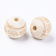 Unfinished Natural Wood European Beads WOOD-S057-012B-2