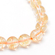 Redondas hebras de perlas naturales citrino G-R345-6mm-21-2