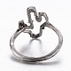 チベットスタイル合金の指輪  混合材料  アンティークシルバー  14~16mm RJEW-TA0001-01-3