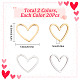 SUNNYCLUE 1 Box 40Pcs Open Bezels Heart Charms Linking Rings Stainless Steel Heart Charm Frame Love Links Connectors Valentine Metal Charm for Jewelry Making Charms Earrings DIY STAS-SC0004-54-2