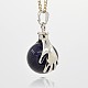 Round Ball Synthetic Blue Goldstone Pendants G-G074-15A-2