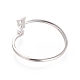 925 кольцо-манжета из серебра [925] пробы с родиевым покрытием STER-D033-01F-P-2