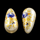 Perles acryliques imprimées en forme de larme OACR-R013-B05-1