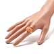 樹脂製3Dカボチャ調節可能リング  女性のための野菜の真鍮の指輪  砂茶色  usサイズ4 3/4(15.4mm) RJEW-JR00428-03-3