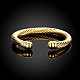 Latón exquisitos brazaletes brazaletes de puño de par para las mujeres BJEW-BB14488-2