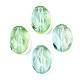 透明なアクリルビーズ  オーバル  薄緑  14.5x10.5x6.5mm  穴：1.2mm X-TACR-T003-14A-1