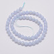Brins de perles d'agate bleu clair naturel G-G970-38-8mm-2