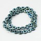 Electroplate Non-magnetic Synthetic Hematite Donut Bead Strands G-L368-14D-2