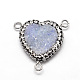 Heart Natural Druzy Crystal Chandelier Components G-F229-16-2