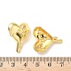Серьги-гвоздики из латуни в форме тающего сердца EJEW-F389-09G-5