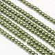 Hebras de cuentas redondas de perlas de vidrio teñidas ecológicas X-HY-A002-4mm-RB025-1