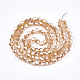 Chapelets de perles en verre électroplaqué EGLA-R094-4mm-12-2