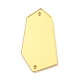 不規則な六角形のアクリルミラーにラインストーンを縫い付けます  衣料品アクセサリー  ゴールド  30.5x17x1.3mm  穴：1.2mm MACR-G065-08A-02-1