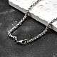 Устойчивые к потускнению модные мужские ожерелья из нержавеющей стали 201 из пшеничной цепи NJEW-L043A-45P-1