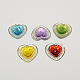 Heart Resin Cabochons CRES-R128B-M-1